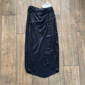 NWT Zara Satin Effect Midi Skirt